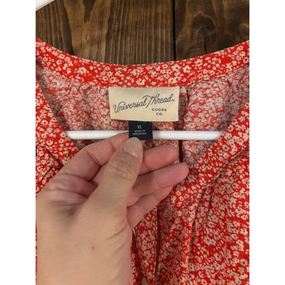 Universal Thread Floral Button Down Short Sleeve Blouse XL - Picture 4 of 6